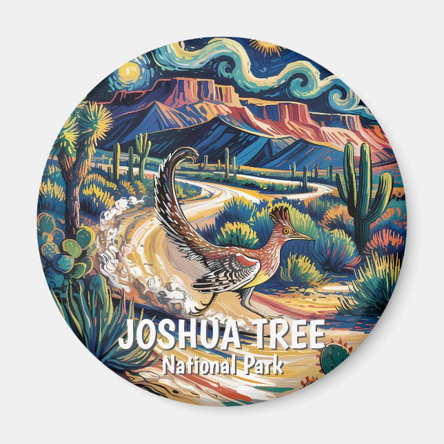 Imã Roadrunner de Joshua Tree Van Gogh Noite Personali (Frente)