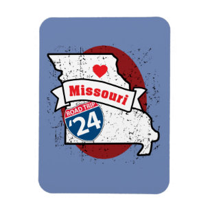 Ímã Roadtrip '24 Missouri - (azul / marroon) imã
