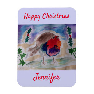 Ímã Robin de Natal Magnet Personalizado