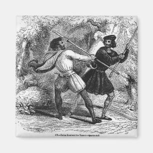 Imã Robin Hood e o curtidor com Quarto-funcionarios