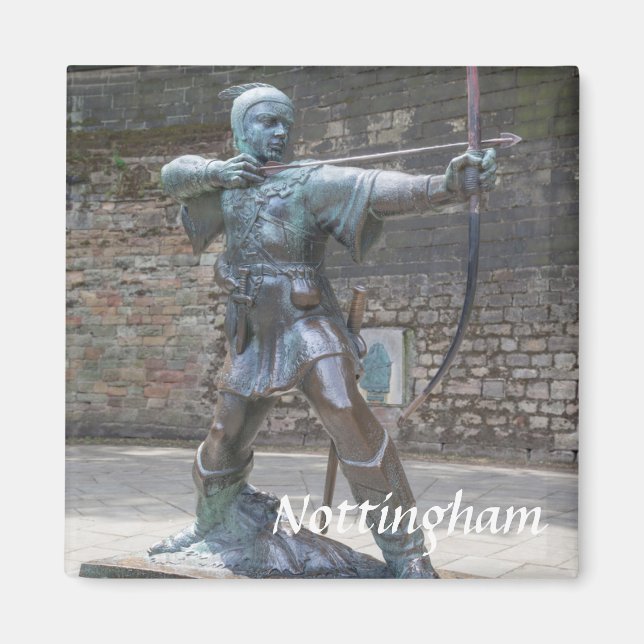 Imã Robin Hood Estátua de Nottingham Castle (Frente)