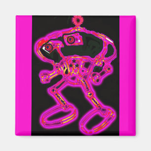 Imã Robô maluco cor-de-rosa MagNEAT-O de Smacky