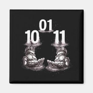 Imã robô mãos engraçadas 01 10 11 robo