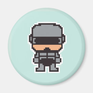 Imã Robô policial pixelado fofo