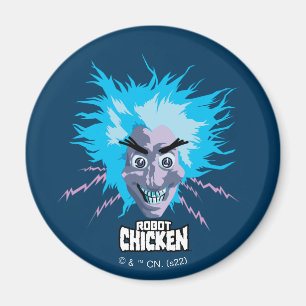 Imã Robot Chicken Head Graphic