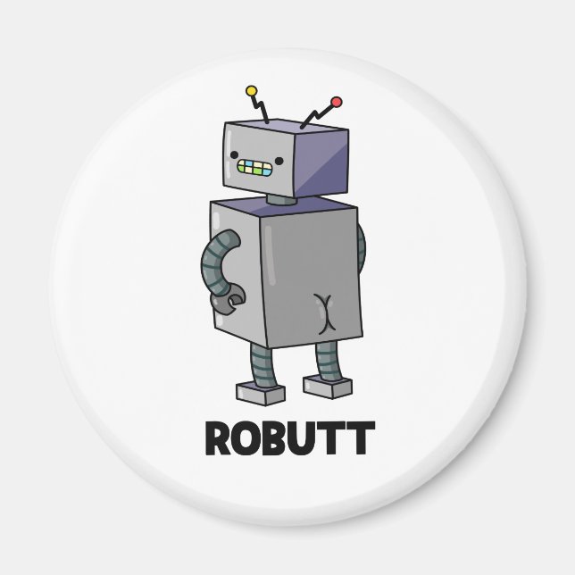 Imã Robutt Funny Robot Pun (Frente)