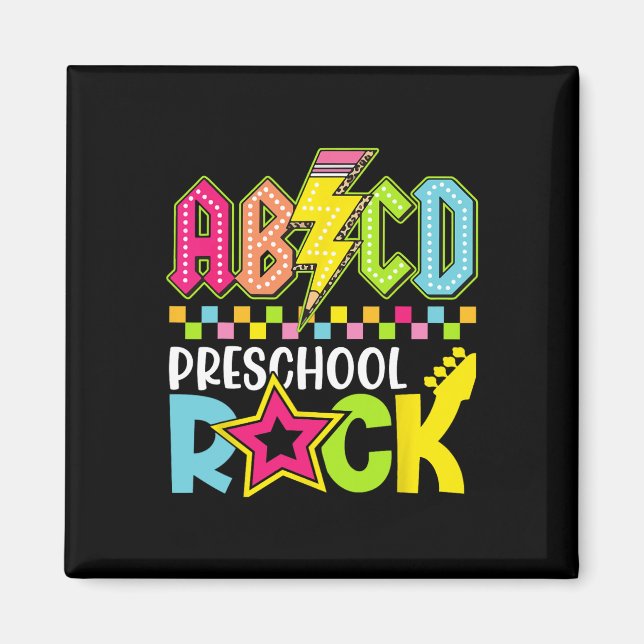 Imã Rocha de pré-escola raio engraçado de volta às aul (Frente)