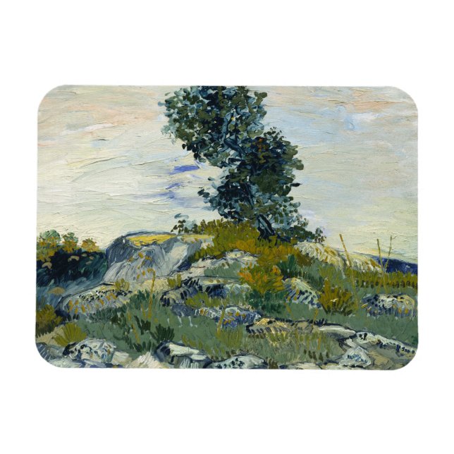 Ímã Rochas com Carvalho, Pintura a Óleo de Van Gogh (Horizontal)