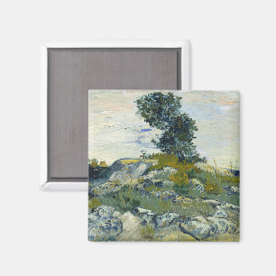 Imã Rochas com Carvalho, Pintura a Óleo de Van Gogh