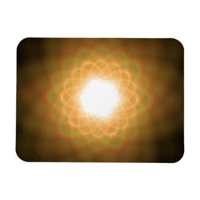 Ímã Rochas de luz amarela em preto (Horizontal)