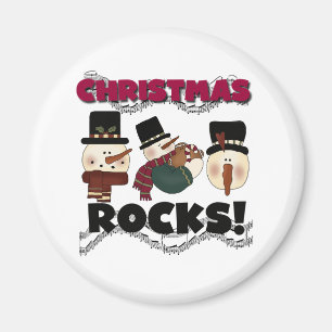 Imã Rochas de Natal de Snowmen