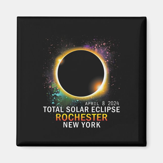 Imã Rochester New York Total Solar Eclipse 8 de abril  (Frente)