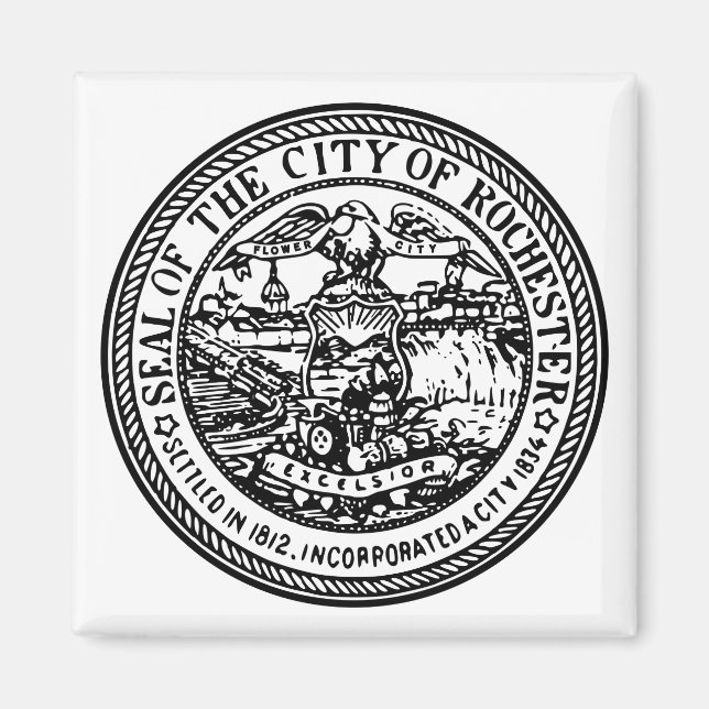 Imã Rochester (Nova Iorque) City Seal (Frente)