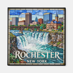 Imã Rochester Nova York Paisagem Urbana com Cachoeira