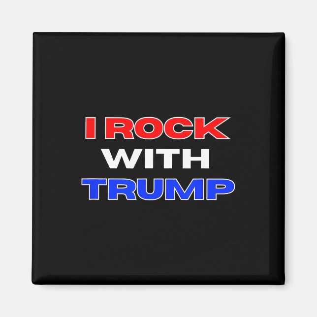Imã Rock Com Trump (Frente)