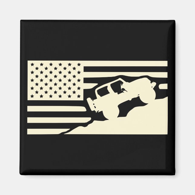 Imã Rock Crawler American Flag #USAPatriotGraphics © (Frente)