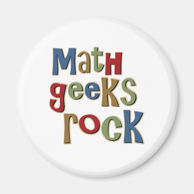 Imã Rock de Geeks de Matemática (Frente)