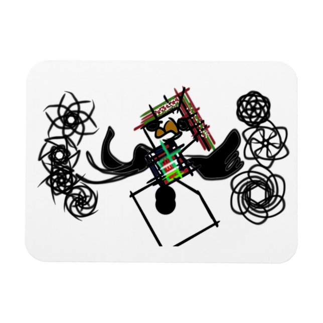 Ímã Rock em torno de um boneco de neve (Horizontal)