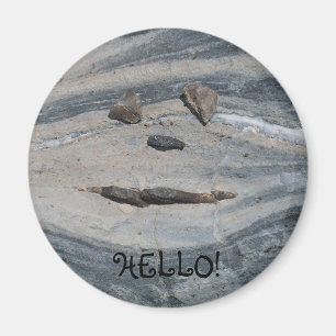 Imã Rock Face Diz Hello