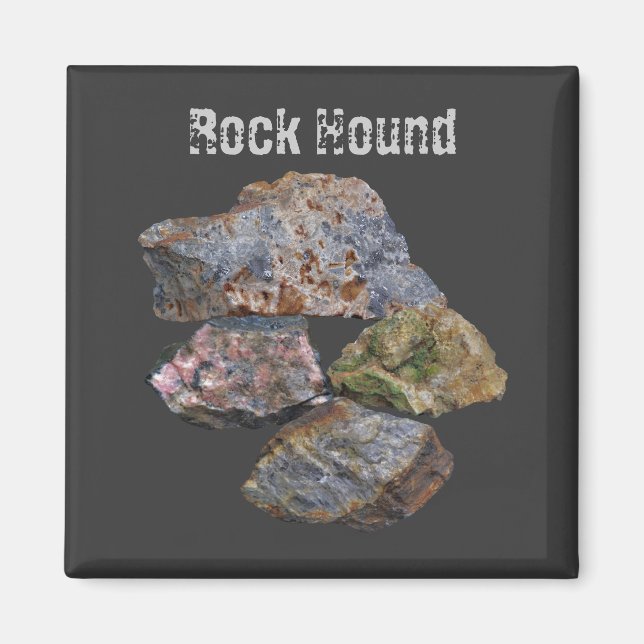 Imã Rock Hound Mineral Collectors Cute (Frente)