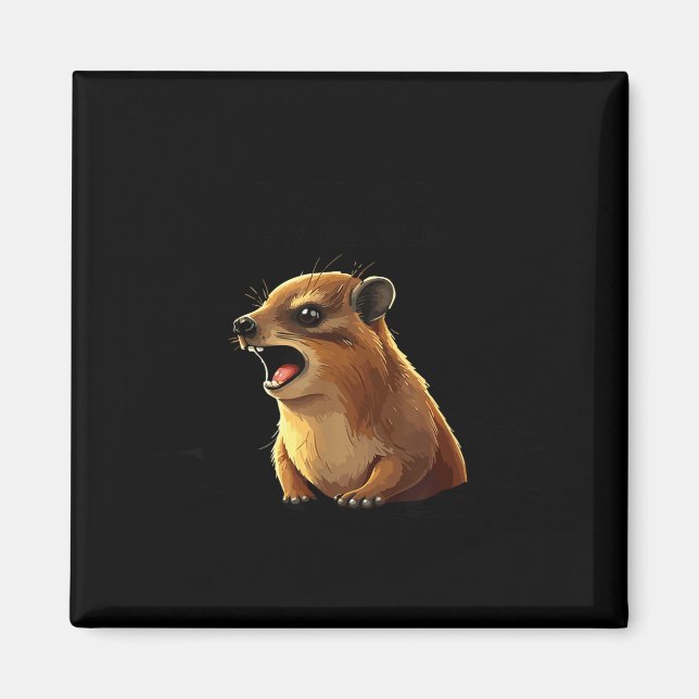 Imã Rock Hyrax Awawa Ew Pessoas Funny Groundhog Morre  (Frente)