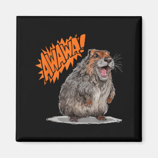 Imã Rock Hyrax Lover Awawa Funny Groundhog Die Animal 