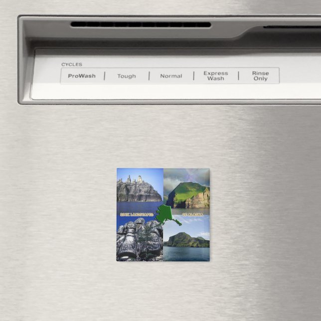 Imã Rock Landscapes da Colagem do Alasca (In Situ (Dishwasher))