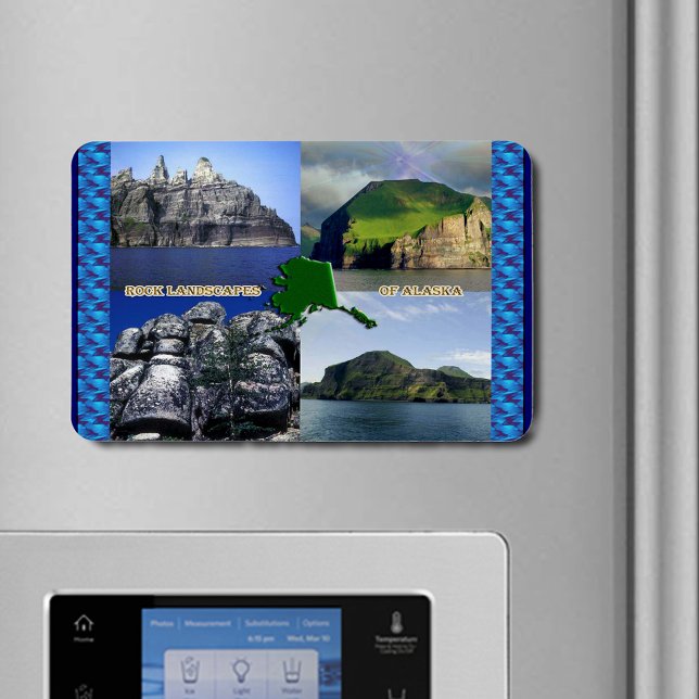 Ímã Rock Landscapes da Colagem do Alasca (Rock Landscapes of Alaska Collage Flexible Magnet)