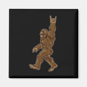 Imã Rock On Bigfoot Sasquatch Adora Rock And Roll Sung