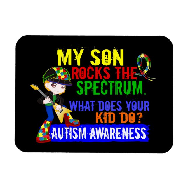 Ímã Rock Spectrum Autism Son (Horizontal)