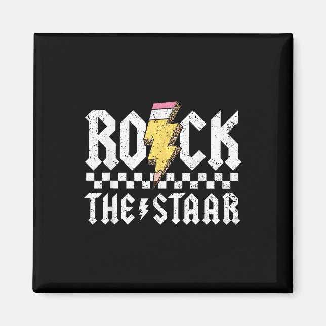 Imã Rock The Staar Motivational Testing Day For Teache (Frente)