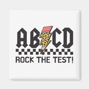 Imã Rock The Test Abcd Testing Day Professors Meninas