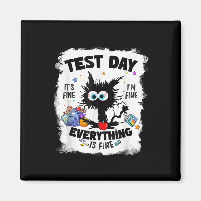 Imã Rock The Test Day Cat (Frente)