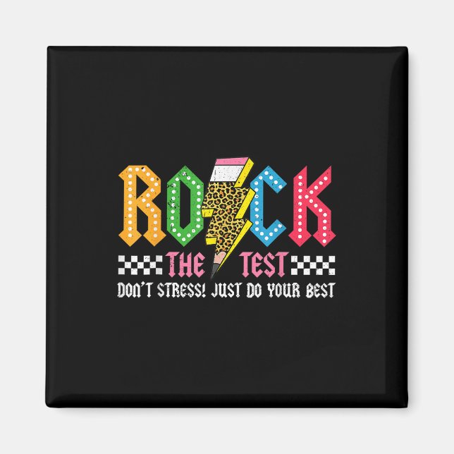 Imã Rock The Test Day Dont Stress Abcd Alphabe (Frente)