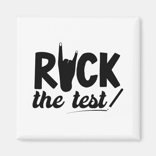 Imã Rock The Test Day Exam For Teacher Student (Frente)