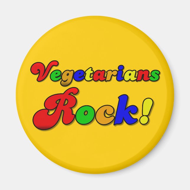 Imã Rock Vegetariano (Frente)