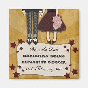 Imã Rockabilly Wedding, salve a data