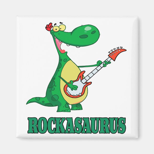 Imã rockasaurus rock n roll dino dinossaur.ai (Frente)
