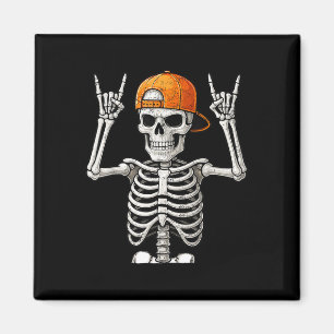 Imã Rocker Skeleton Hand Rock Sobre O Halloween Engraç
