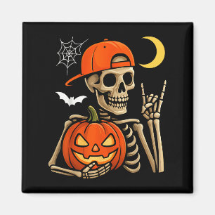 Imã Rocker Skeleton Hand Rock Sobre O Halloween Engraç