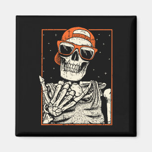 Imã Rocker Skeleton Rocha Sobre O Dia Das Bruxas