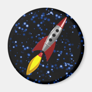 Imã Rocket retro 3d