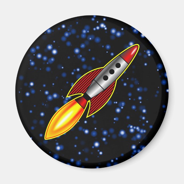 Imã Rocket Retro - Personalizado (Frente)