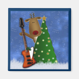 Imã Rockin' Red Nose Reindeer