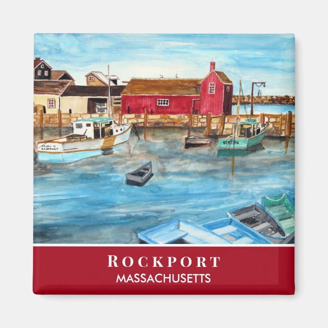 Imã Rockport Harbor Massachusetts New England EUA (Frente)