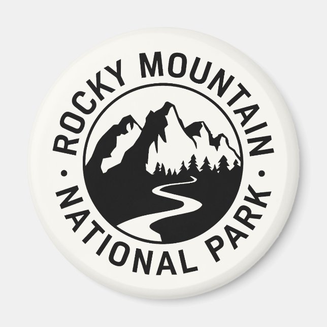 Imã Rocky Mountain National Park Emblem (Frente)