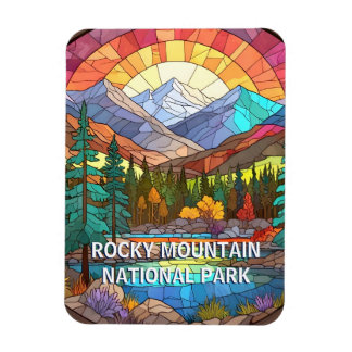 Ímã Rocky Mountain National Park Faux StainGlass