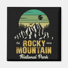 Imã Rocky Mountain National Park Vintage Souvenirs 60s