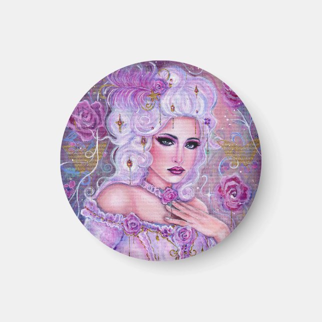 Imã Rococo valentine fantasy art by Renee Lavoie (Frente)