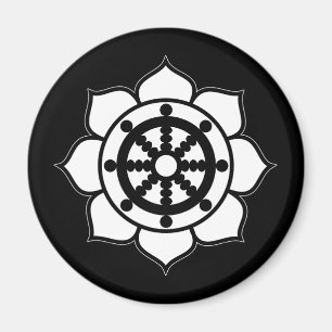 Imã Roda de Dharma da flor de Lotus